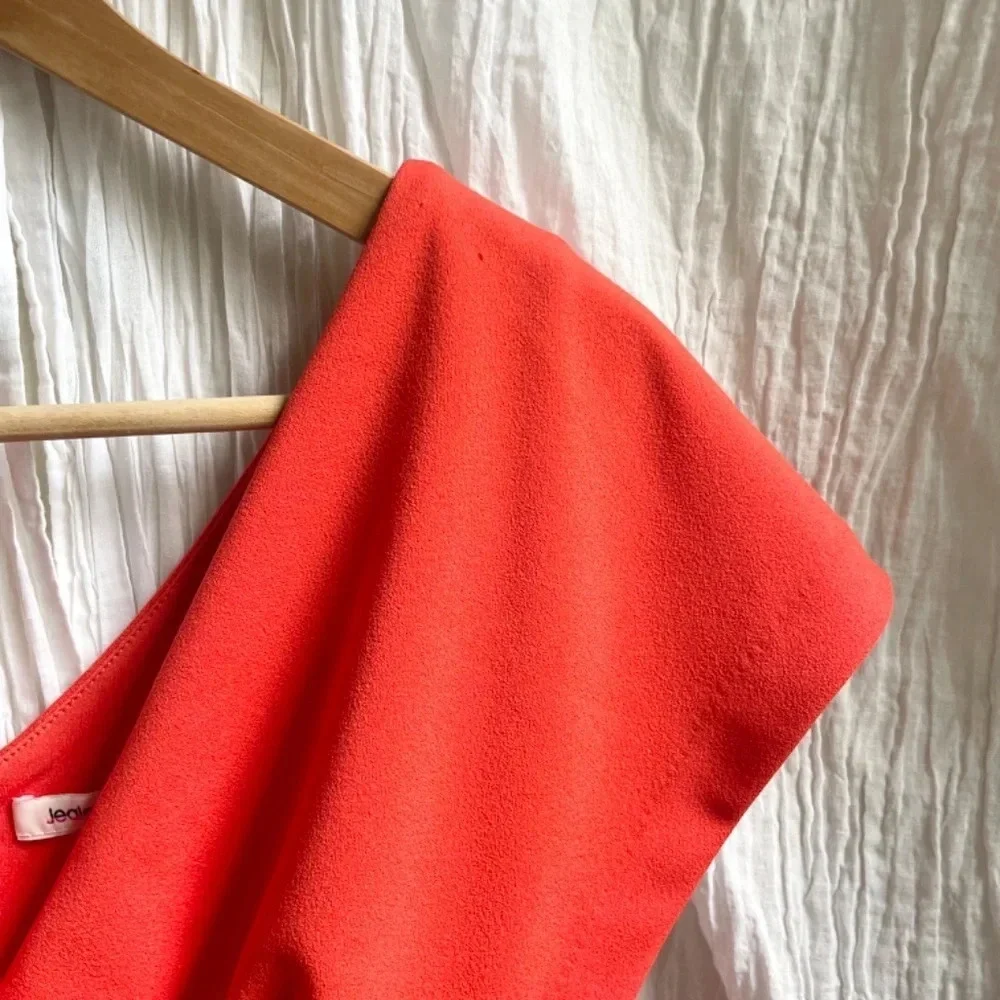 Jealous Tomato Pink & Red Colorblock Surplice Neckline Mini Dress, S - Picture 11 of 14